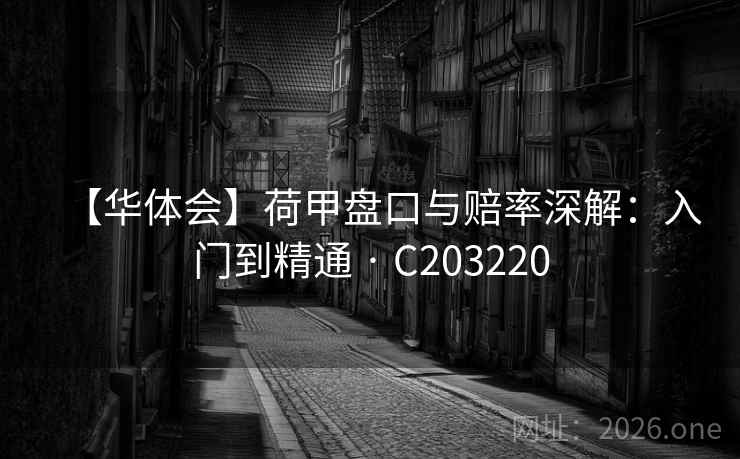 【华体会】荷甲盘口与赔率深解:入门到精通 · C203220 第2张 【华体会】荷甲盘口与赔率深解:入门到精通 · C203220 第2张