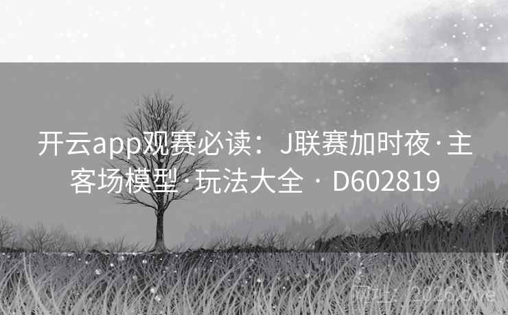 开云app观赛必读：J联赛加时夜·主客场模型·玩法大全 · D602819  第2张